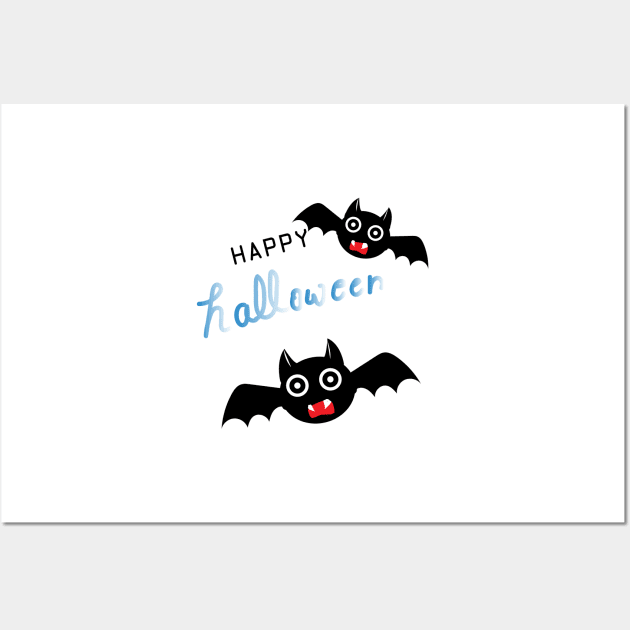 Halloween Bat doodle Wall Art by satyam012